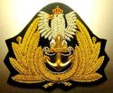 POLAND NAVY OFFICER HAT CAP BADGE NEW HAND EMBROID