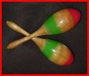  NEW WOODEN MARACAS PAIR LARGE SIZE CP BRAND 1st Q