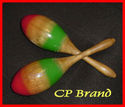 NEW WOODEN MARACAS PAIR LARGE SIZE CP BRAND 1st Qu