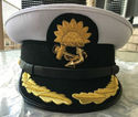 P & O MARINE SHIP LINE CAPTAIN BLACK HAT CAP NEW M