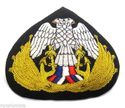 SERBIA NAVY OFFICER HAT CAP BADGE NEW HAND EMBROID