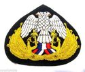 SERBIA NAVY OFFICER HAT CAP BADGE NEW HAND EMBROID