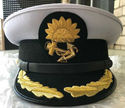 P & O MARINE SHIP LINE CAPTAIN BLACK HAT CAP NEW M