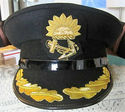 P & O MARINE SHIP LINE CAPTAIN BLACK HAT CAP NEW M