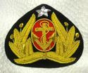 INDONESIA NAVY OFFICER HAT CAP BADGE NEW CP HAND M
