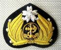 JAPAN NAVY SENIOR OFFICERS HAT CAP BADGE NEW HAND 