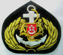 SINGAPORE NAVY OFFICER HAT CAP BADGE NEW HAND EMBR