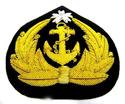 JAPAN NAVY SENIOR OFFICERS HAT CAP BADGE NEW HAND 