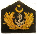 TURKEY NAVY OFFICER HAT CAP BADGE NEW HAND EMBROID