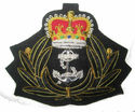 UK ROYAL NAVY CHAPLAIN OFFICER'S BERET CAP BADGE Q