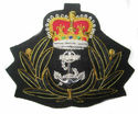 UK ROYAL NAVY CHAPLAIN OFFICER'S BERET CAP BADGE Q