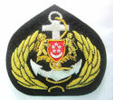 SINGAPORE NAVY OFFICER HAT CAP BADGE NEW HAND EMBR