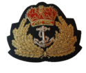 MALAYSIA NAVY OFFICER HAT CAP BADGE NEW HAND EMBRO