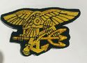 US NAVY SEAL HAND EMBROIDERED GOLD BULLION BADGE -