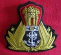 NEW INDIAN NAVY OFFICER HAT CAP BADGE HAND EMBROID