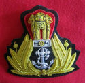 NEW INDIAN NAVY OFFICER HAT CAP BADGE HAND EMBROID