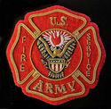 US ARMY FIRE SEVICE BADGE NEW BULLION HAND EMBROID