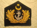 TURKEY NAVY OFFICER HAT CAP BADGE NEW HAND EMBROID