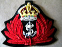 UK ROYAL NAVY NURSE OFFICER'S CAP HAT BADGE KING C