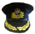 ROYAL NAVY OFFICERS HAT CAP CAPTAIN RANK BLACK NEW
