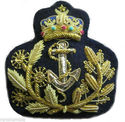 BRUNEI NAVY OFFICER ADMIRAL HAT CAP BADGE NEW HAND