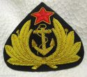 YUGOSLAVIA NAVY OFFICER HAT CAP BADGE NEW HAND EMB