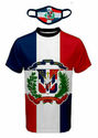 DOMINICAN REPUBLIC COAT OF ARMS FLAG MEN T-SHIRTS 