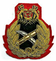 NEW SINGAPORE GENERAL HAT CAP BADGE HAND EMBROIDER