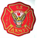 US ARMY FIRE SEVICE BADGE NEW BULLION HAND EMBROID