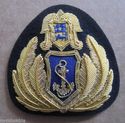 ESTONIA NAVY OFFICER HAT CAP BADGE NEW HAND EMBROI