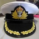 ROYAL NAVY OFFICERS HAT CAP CAPTAIN RANK WHITE NEW