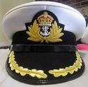 ROYAL NAVY OFFICERS HAT CAP CAPTAIN RANK WHITE NEW