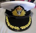 ROYAL NAVY OFFICERS HAT CAP CAPTAIN RANK WHITE NEW