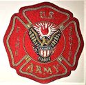 US ARMY FIRE SEVICE BADGE NEW BULLION HAND EMBROID