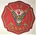 US ARMY FIRE SEVICE BADGE NEW BULLION HAND EMBROID