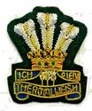 ROYAL WELSH  OFFICER HAT CAP BADGE NEW HAND EMBROI