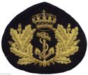 NETHERLANDS NAVY OFFICER HAT CAP BADGE NEW HAND EM