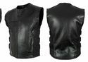 NEW LEATHER MEN SWAT STYLE MOTOR CYCLE VEST 2020 S