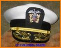 US NAVY ADMIRAL OFFICER WHITE HAT CAP NEW Size 59