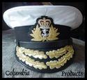 ROYAL NAVY ADMIRAL OFFICER WHITE HAT CAP NEW Size 