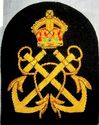 HAND EMBROIDERED NEW UK PETTY OFFICER GOLD BULLION