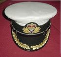 ROYAL NAVY OFFICERS HAT CAP CAPTAIN RANK WHITE NEW