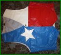 TEXAS FLAG LEATHER VEST - NEW 2015 STOCK. SIZE 2-X