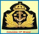 SWEDEN NAVY OFFICER HAT CAP BADGE NEW HAND EMBROID