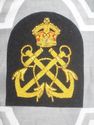 HAND EMBROIDERED NEW UK PETTY OFFICER GOLD BULLION