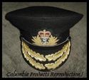 ROYAL NAVY ADMIRAL OFFICER BLACK HAT CAP NEW Size 