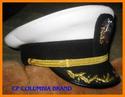 US NAVY COMMANDER CAPTAIN RANK WHITE HAT CAP NEW S