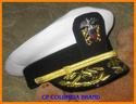 US NAVY COMMANDER ADMIRAL RANK WHITE HAT CAP NEW S