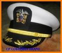 US NAVY COMMANDER CAPTAIN RANK WHITE HAT CAP NEW S