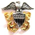 US Officer Navy Officer Cap Hat Badge Insignia Ran